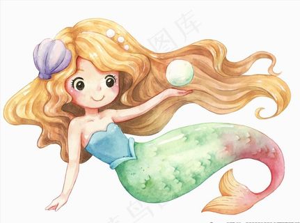 卡通美人鱼图片