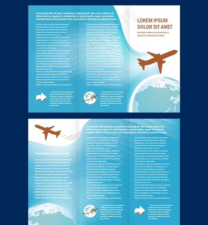 蓝色三折页图片