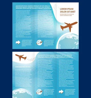 蓝色三折页图片