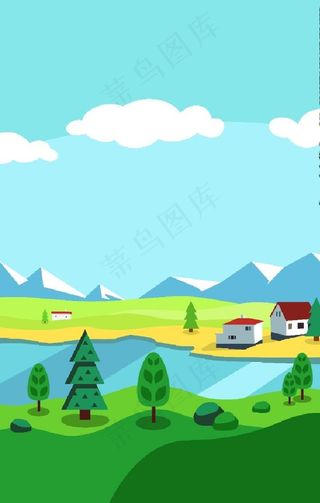 卡通乡村图片