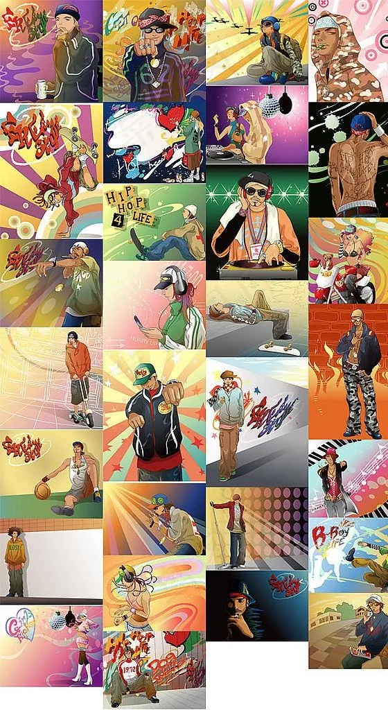 27款潮流人物插画矢量素材图片