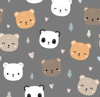 小清新卡通图案背景图片