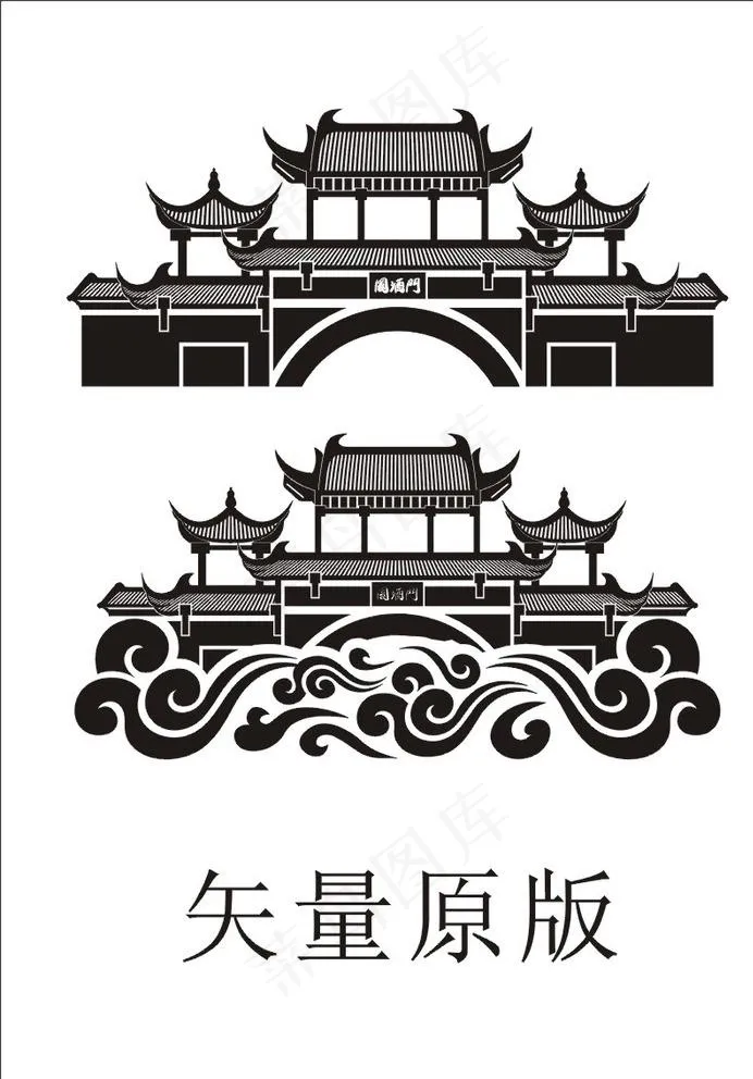 国酒门图片cdr矢量模版下载