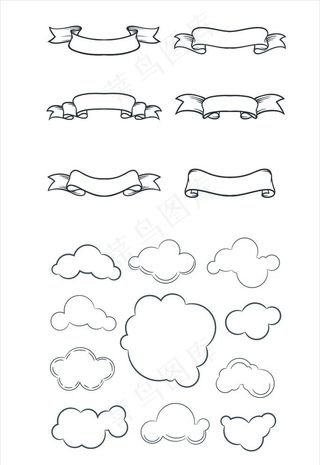 边框 白云素材图片