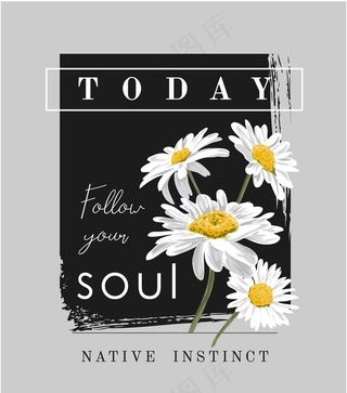 菊花英文海报杂志封面图片