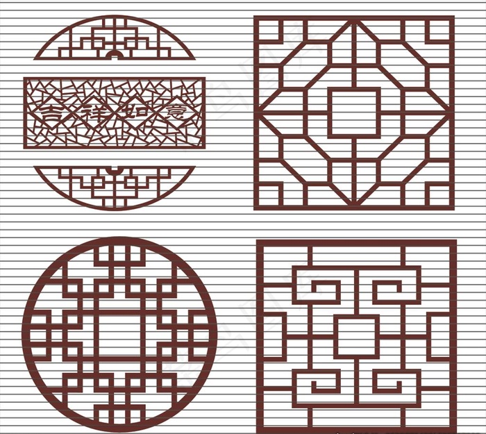 窗花图片cdr矢量模版下载