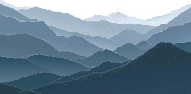 山 AI矢量图图片