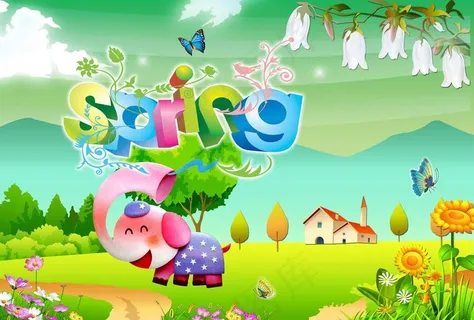 卡通春天图片 卡通春天图片