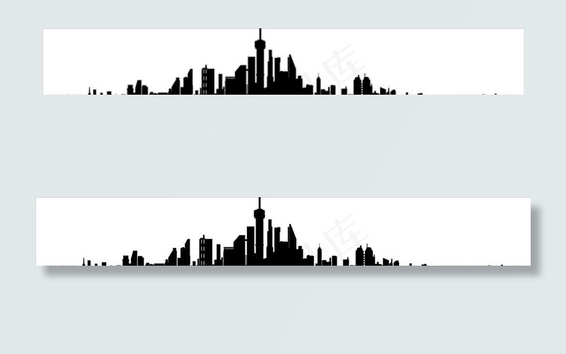 城市剪影 城市建筑轮廓 建筑群图片