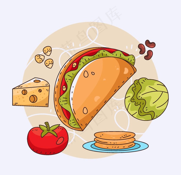 矢量厨房蔬菜食物素材图片