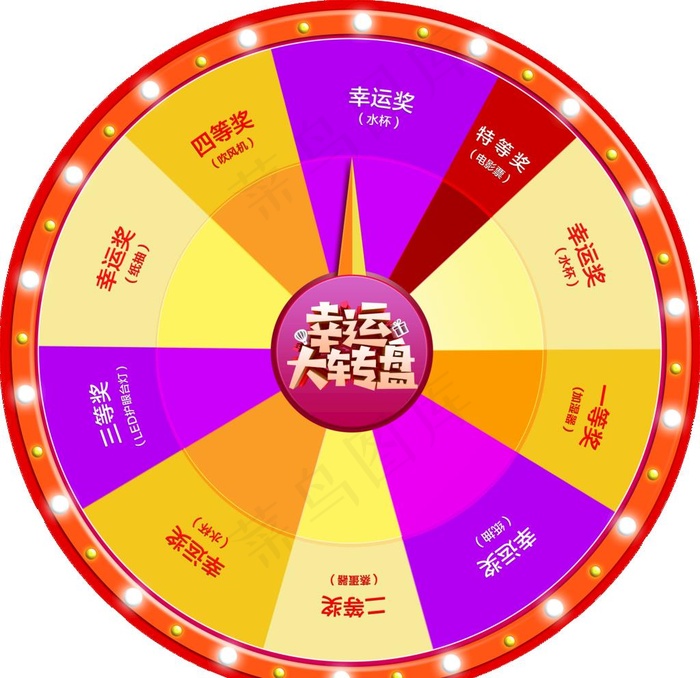 幸运大转盘图片(4725X4725(DPI:150))psd模版下载