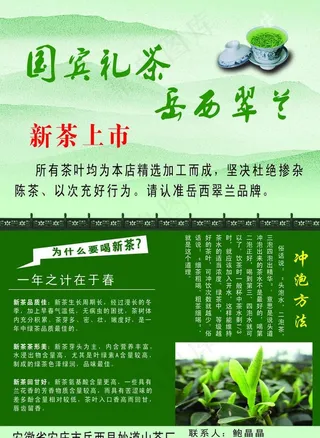 岳西翠兰宣传单图片