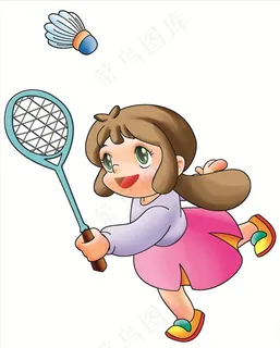打羽毛球图片