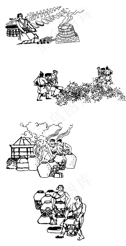 酿酒图 发酵图片ai矢量模版下载