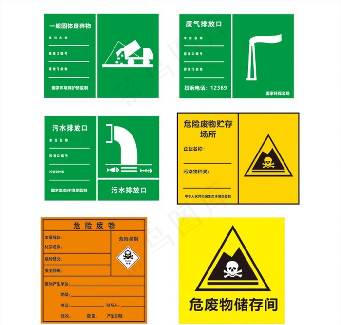 环保展板危废展板图片cdr矢量模版下载