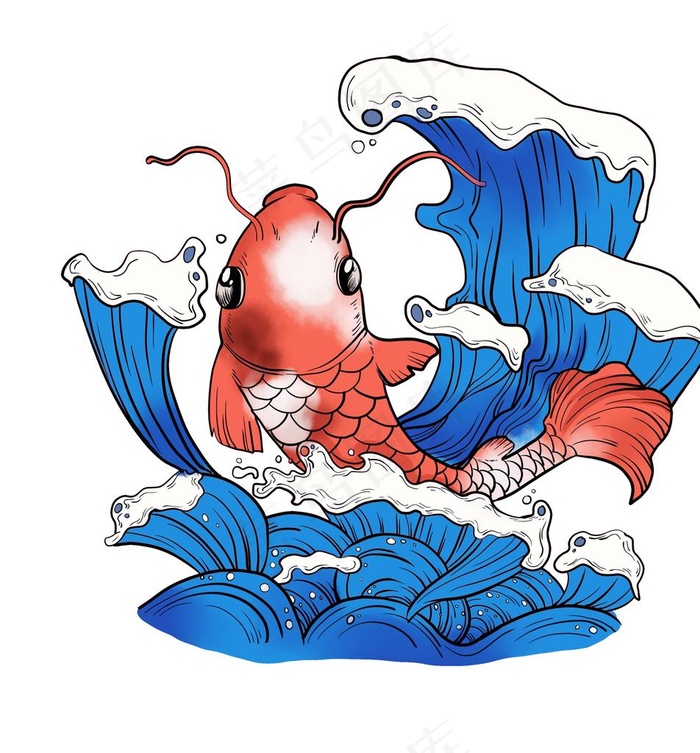 鲤鱼图片psd模版下载