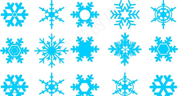 雪花素材图片ai矢量模版下载