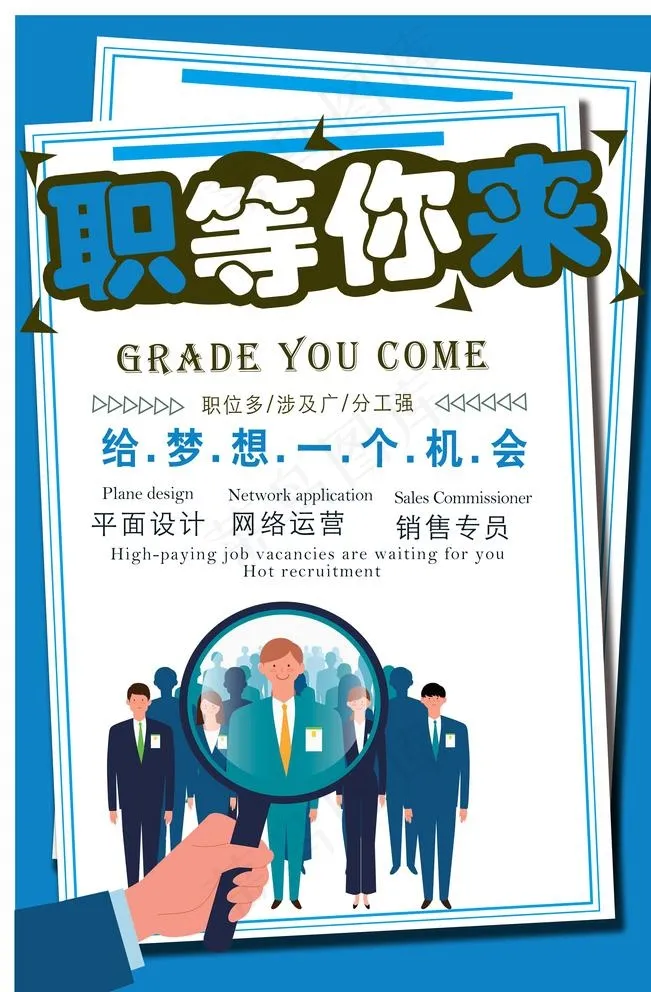 招聘海报图片(3543X5315(DPI:72))psd模版下载