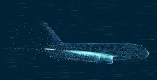 粒子飞机飞行科技背景图片