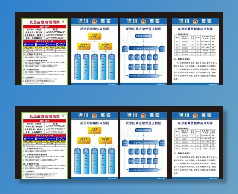 学校反恐制度图片cdr矢量模版下载