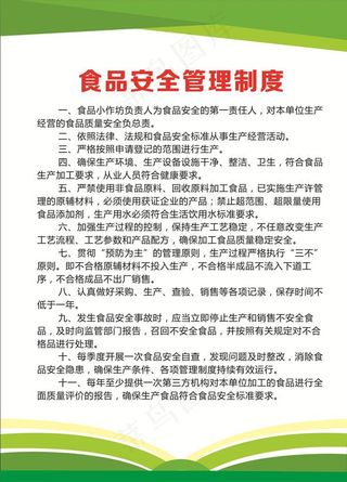 食品安全管理制度图片