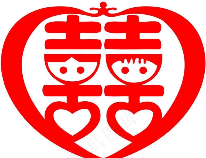 心形喜字图片(9921X7937(DPI:72))psd模版下载