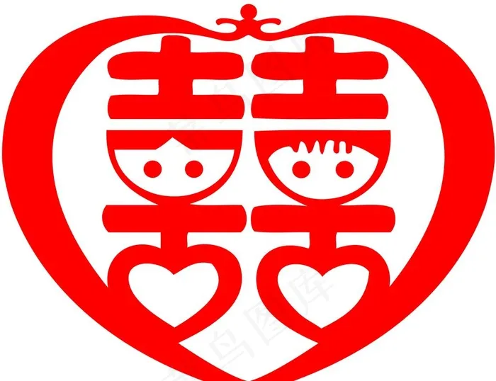 心形喜字图片(9921X7937(DPI:72))psd模版下载