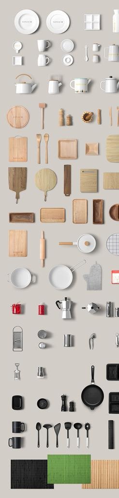 厨房餐具大全样机图片(5200X19157(DPI:72))psd模版下载
