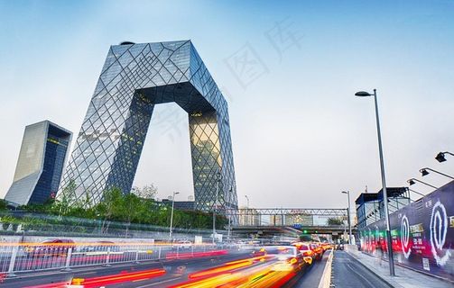 北京*电视台大楼街景图片