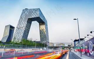 北京*电视台大楼街景图片