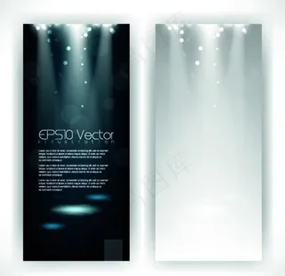 矢量灯光效果展架背景素材图片