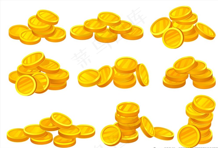 金币图片ai矢量模版下载