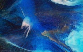 蓝色水彩背景图片