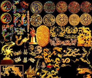 龙凤花纹元素图片