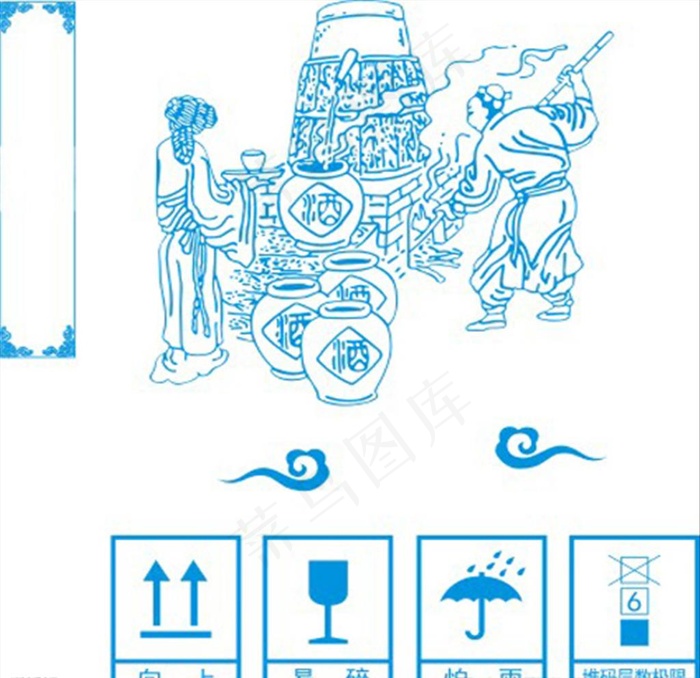 酒盒素材图片cdr矢量模版下载