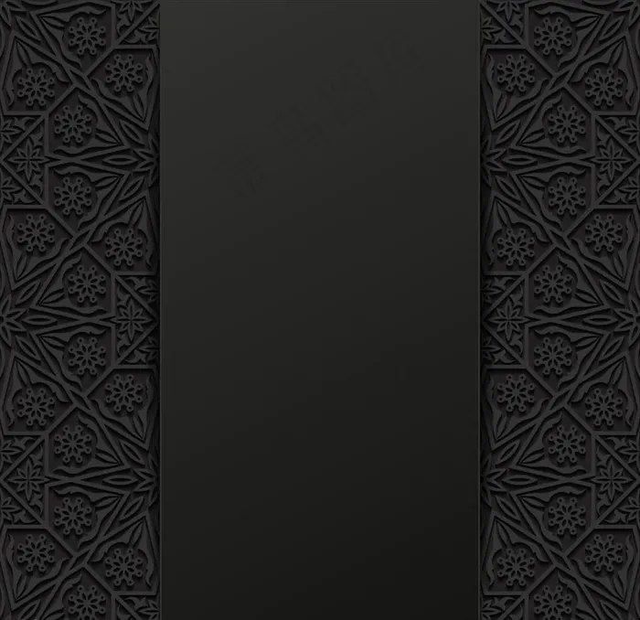 炭黑色花纹花边背景矢量素材图片eps,ai矢量模版下载