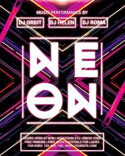 时尚炫彩霓虹电音舞会动感派对图片