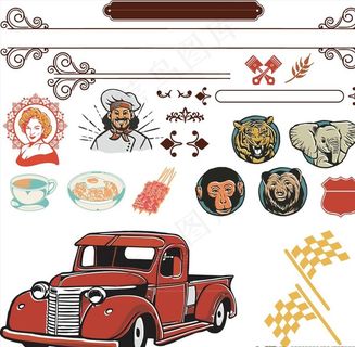 手绘欧美漫画图案图片