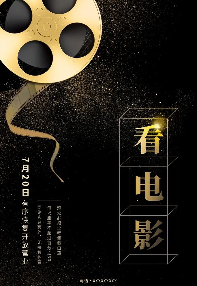 看电影海报图片(7087X10630(DPI:300))psd模版下载