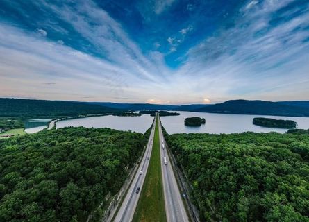 海面道路公路自然生态背景素材图片