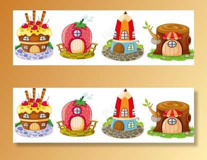 卡通动物创意房子图片