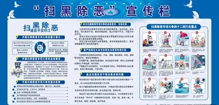 扫黑除恶宣传栏图片