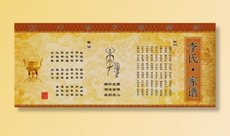 李氏家谱图片
