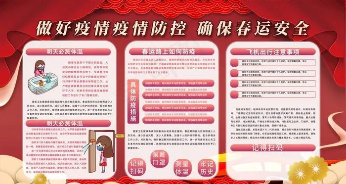 春节防疫图片psd模版下载