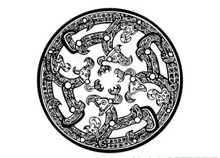古代纹样青铜器纹理图片