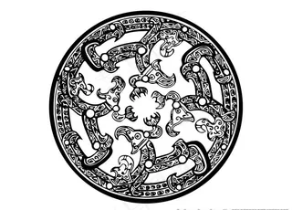 古代纹样青铜器纹理图片