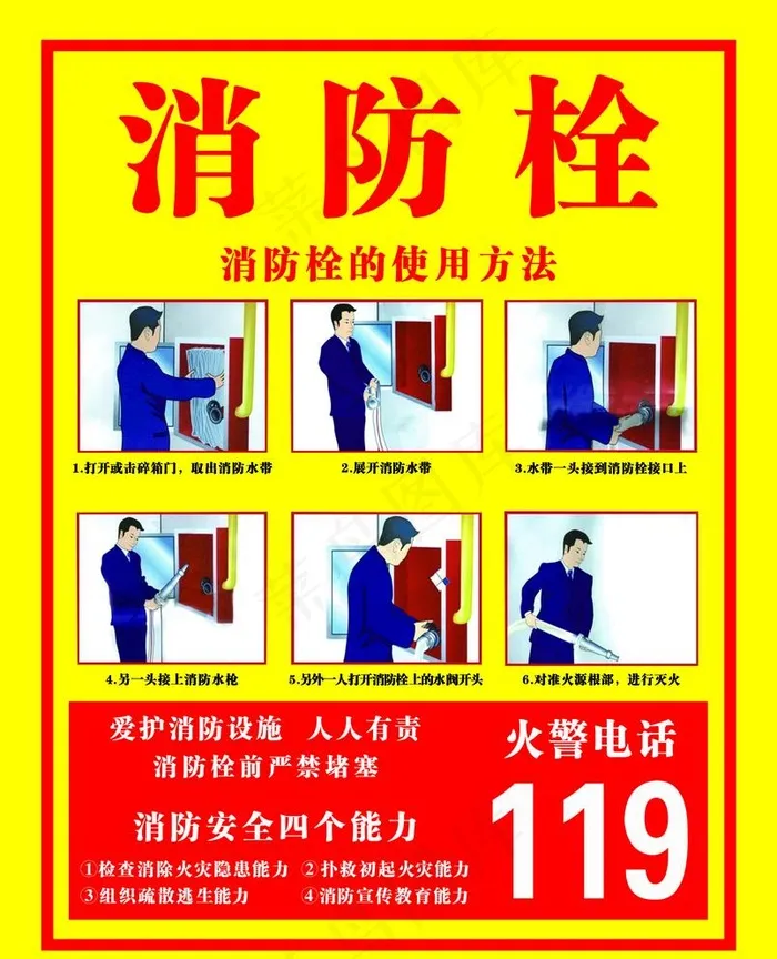 消防栓图片psd模版下载