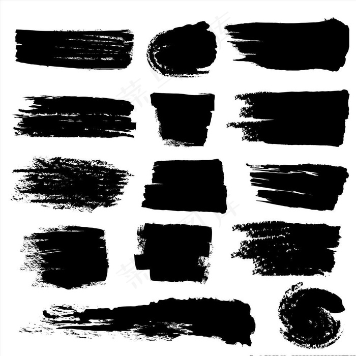 笔墨画图片ai矢量模版下载