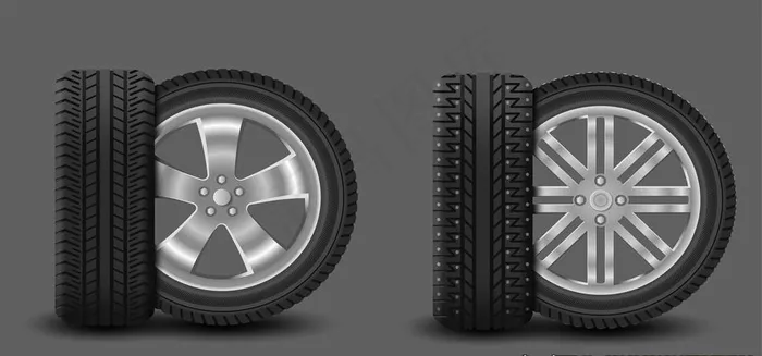 轮胎素材图片ai矢量模版下载