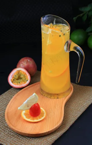 百香果冰橙饮图片